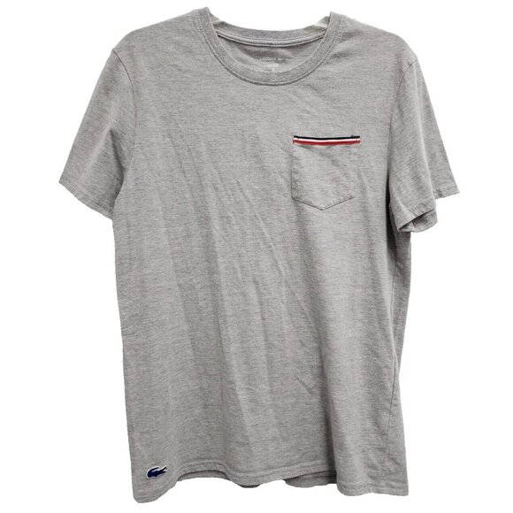 Lacoste Other - Lacoste Mens Sleepwear Top Medium Gray Short Sleeve Crew Neck Pajama T-Shirt